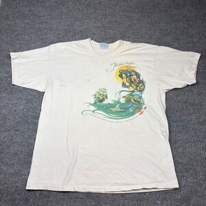 Vintage Caribbean Soul Shirt Men's XL White Mother Mother Ocean Pirate Ship